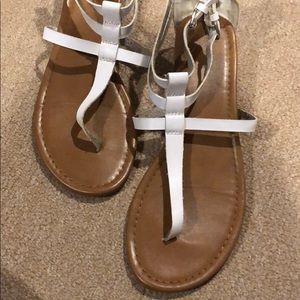 White sandals